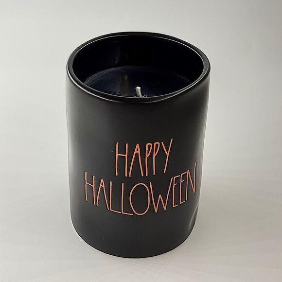 Rae Dunn Black Happy Halloween Candle Pumpkin Pie - Picture 4 of 8